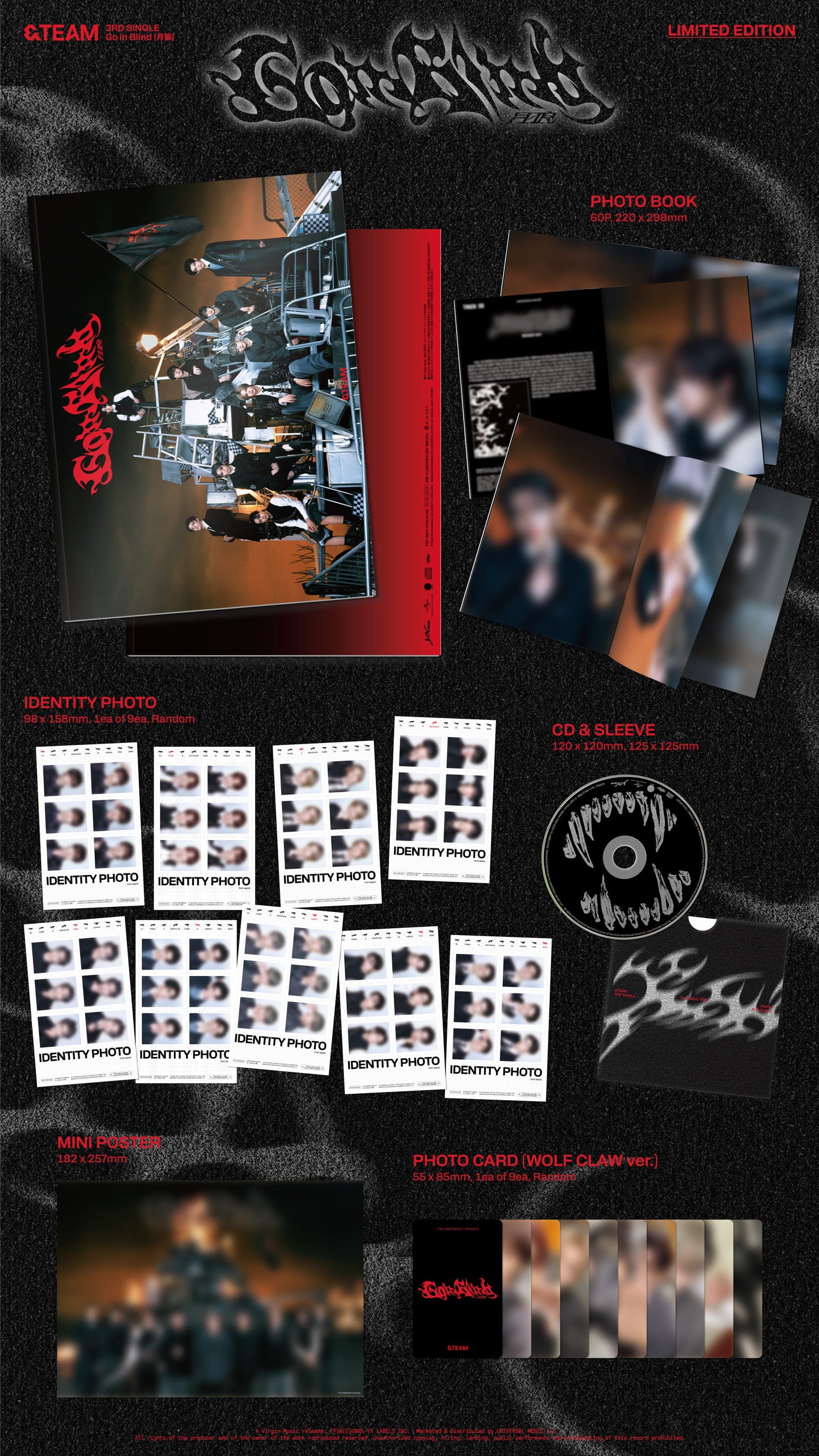 &TEAM 3RD SINGLE ALBUM (GO IN BLIND/LIMITED Edition)