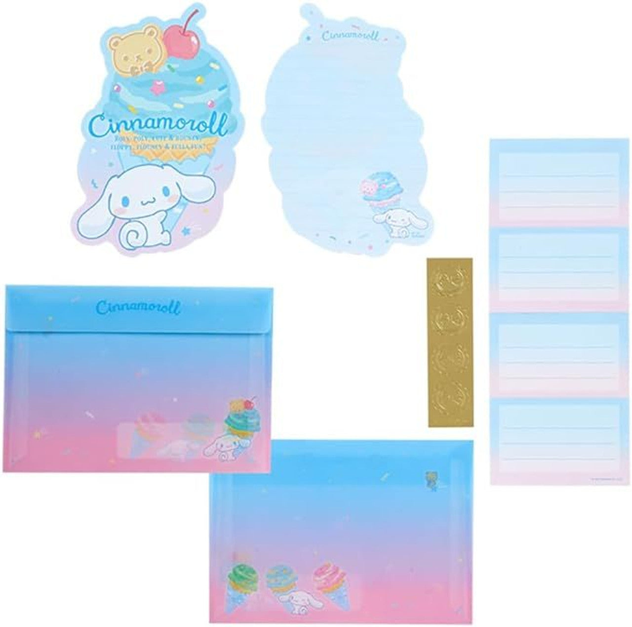 Sanrio Japan Cinnamoroll Ice Cream Letter Set