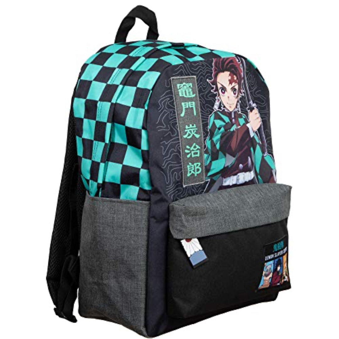 Demon Slayer Checkered Backpack