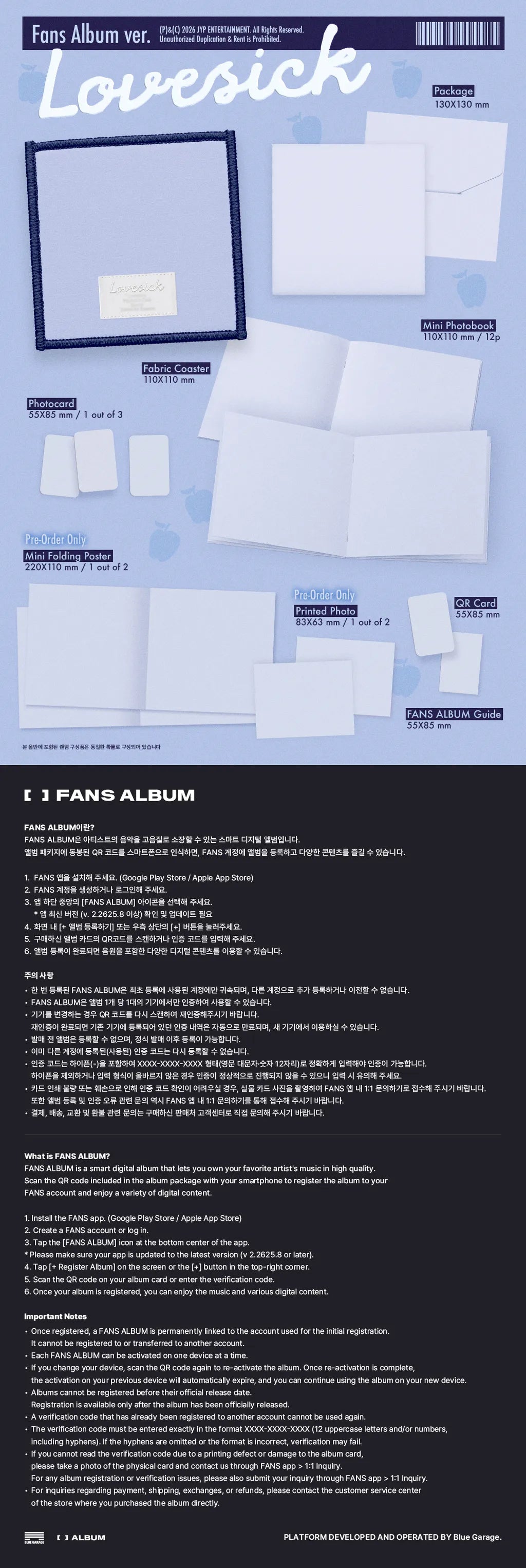 Lovesick Fans Album contents and guide