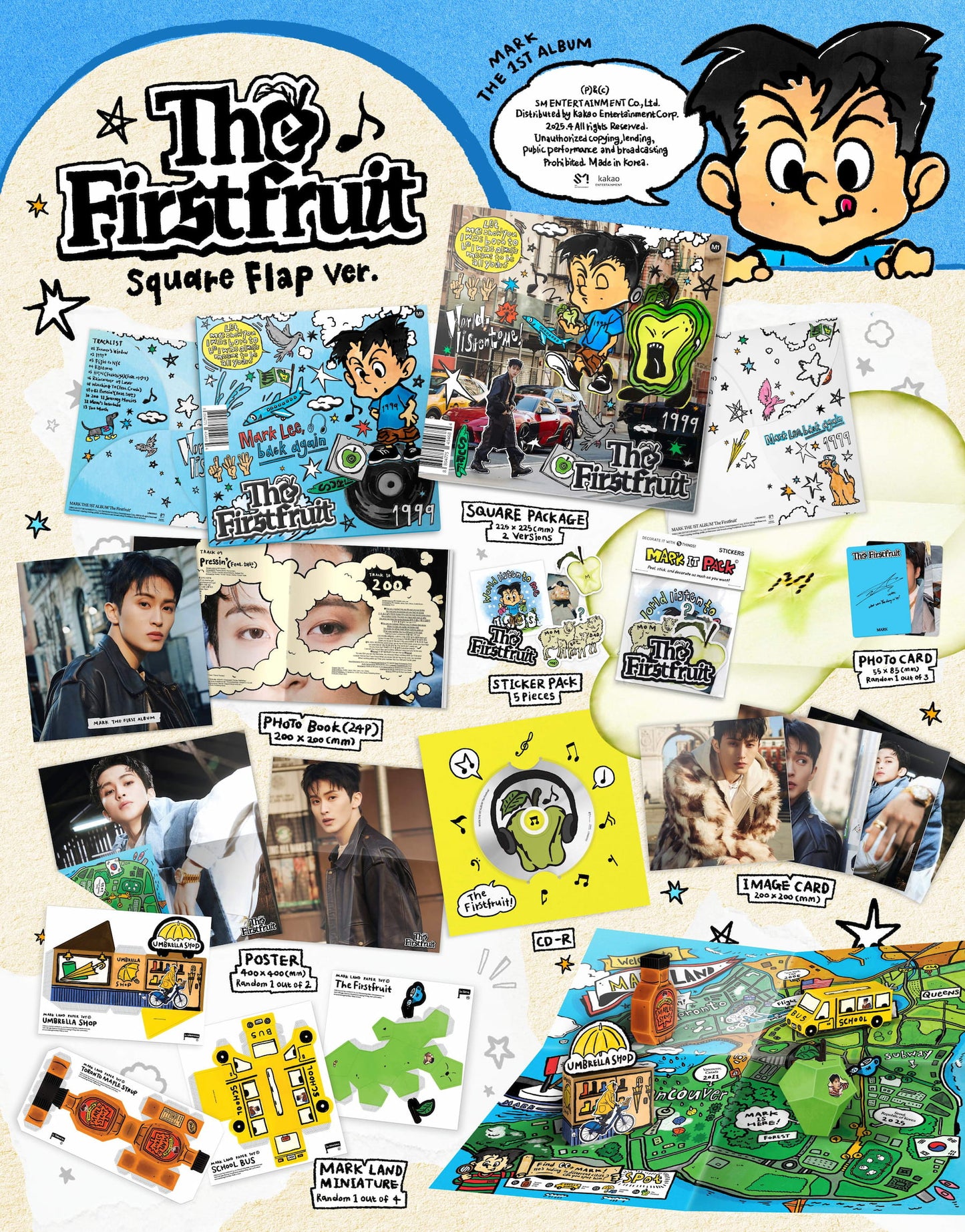 MARK 1ST ALBUM (THE FIRSTFRUIT/Square Flap Ver.)