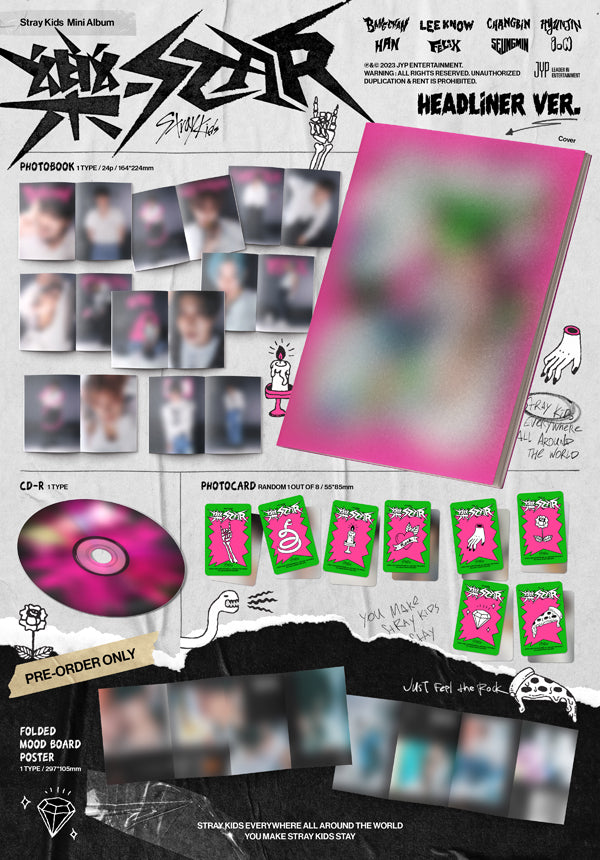 STRAY KIDS Mini Album - 樂-STAR/ROCK-STAR(HEADLINER VER.)
