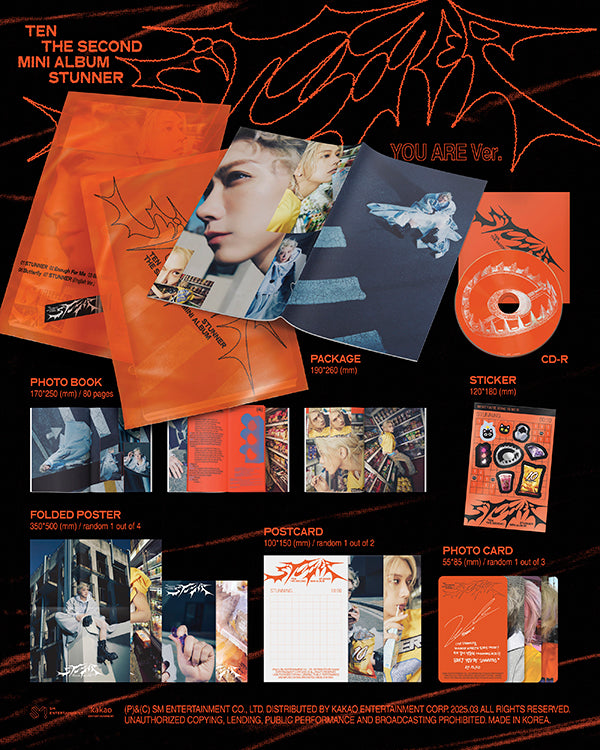 TEN 2ND MINI ALBUM (STUNNER/PACK BOOK(YOU ARE) Ver.)