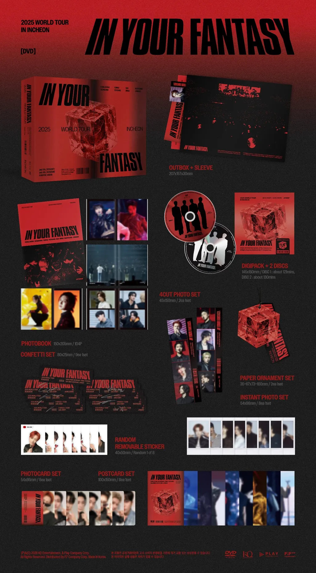 ATEEZ 2025 World Tour In Your Fantasy In Incheon DVD contents