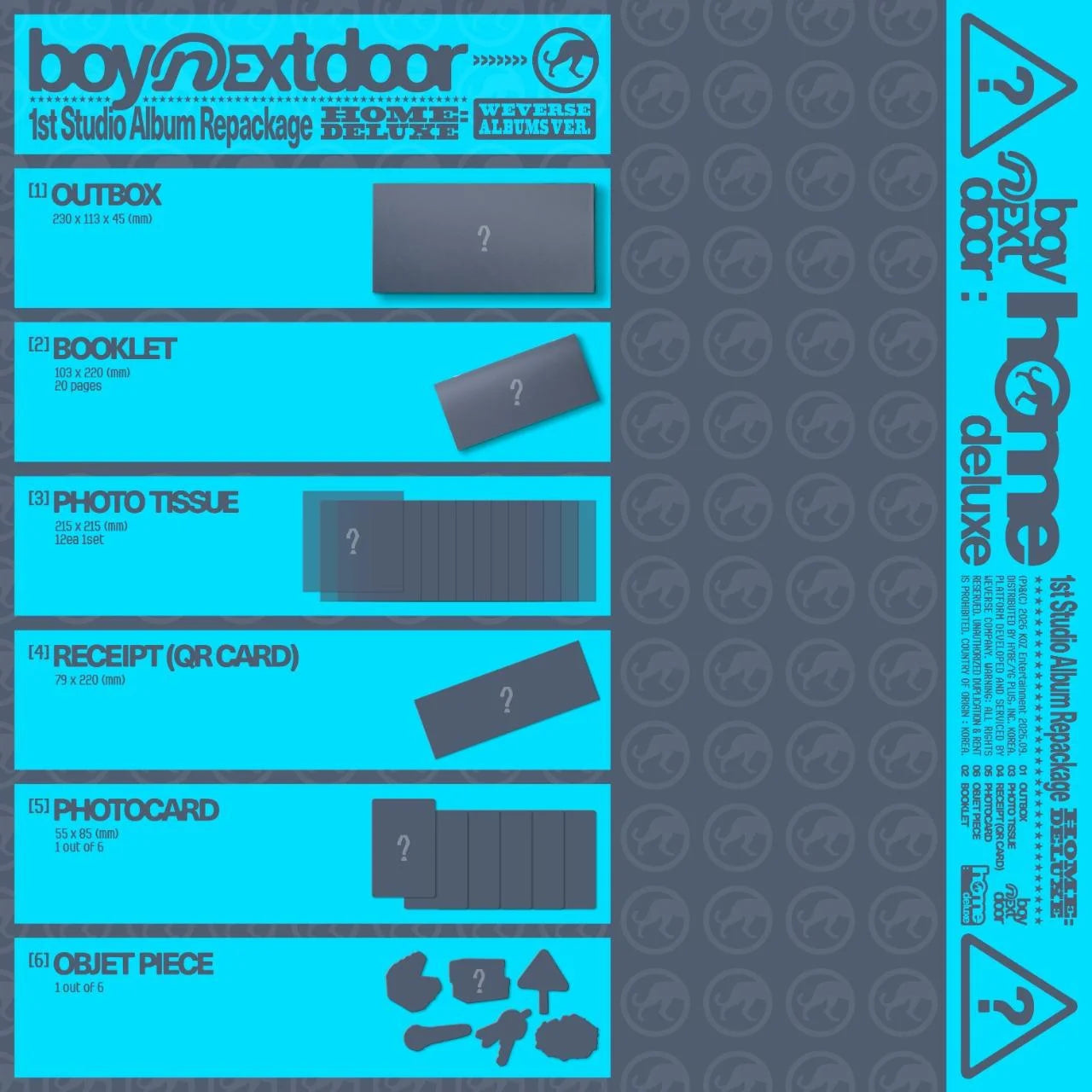 BOYNEXTDOOR HOME: DELUXE Weverse Albums version contents