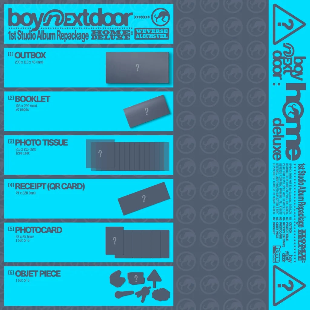 BOYNEXTDOOR HOME: DELUXE Weverse Albums version contents