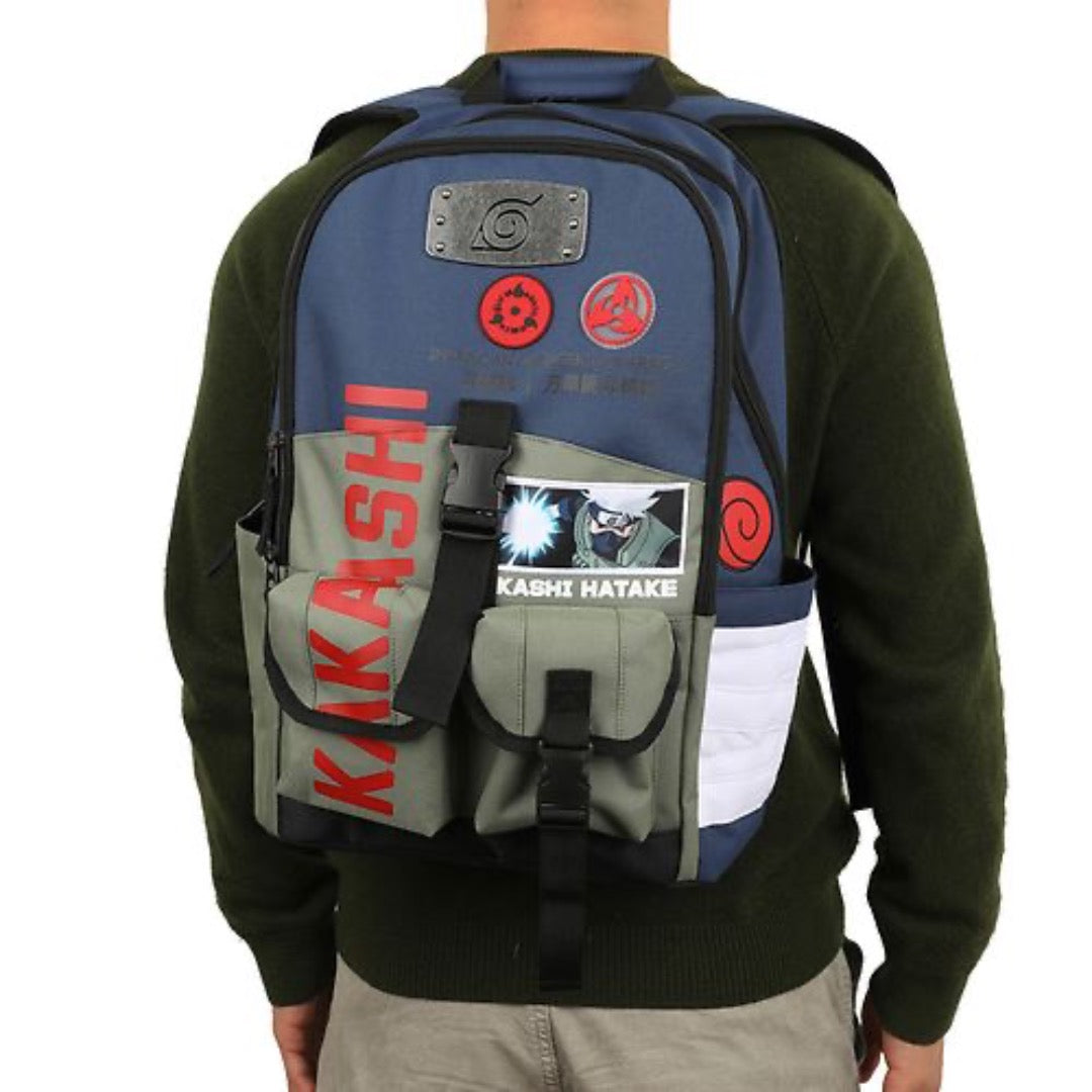 NARUTO Kakashi Hatake Metal Badge Backpack