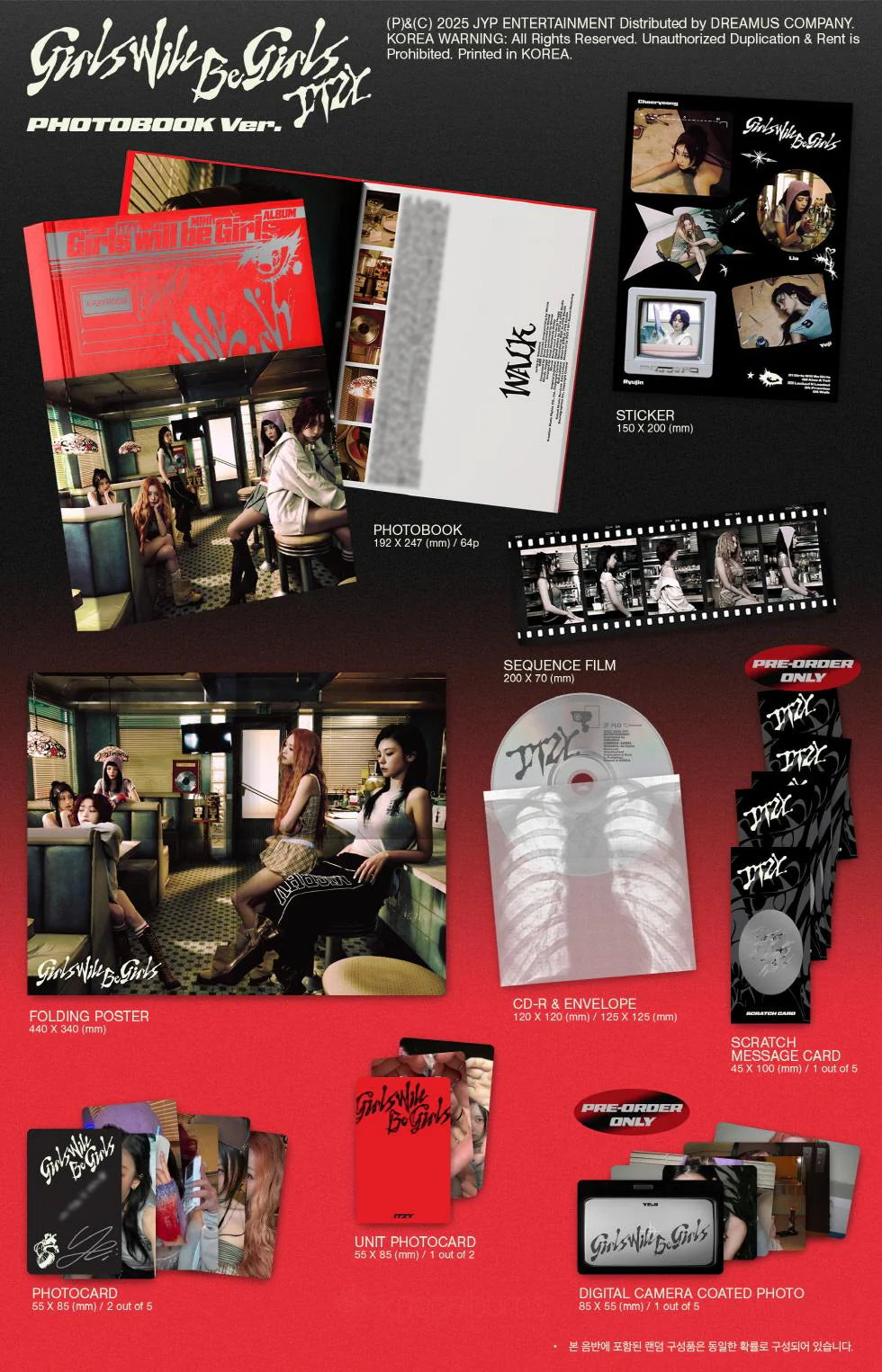 ITZY ALBUM (GIRLS WILL BE GIRLS/ PHOTOBOOK Ver.)