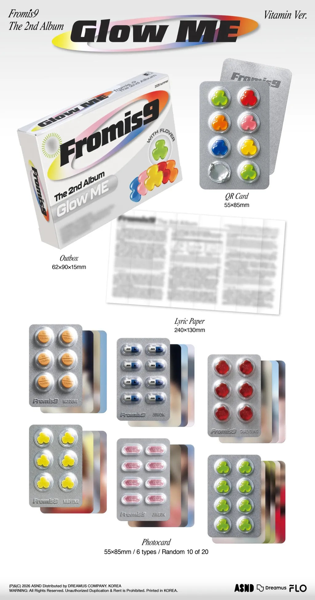 fromis_9 The 2nd Album Glow ME Vitamin Ver. contents