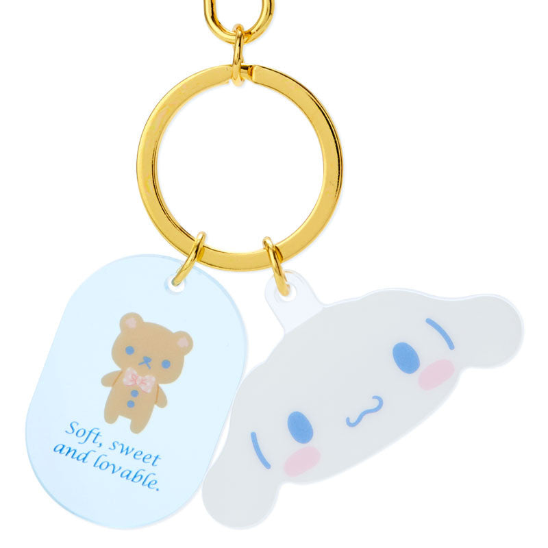 Sanrio Japan Acrylic Face Cinnamoroll Keychain
