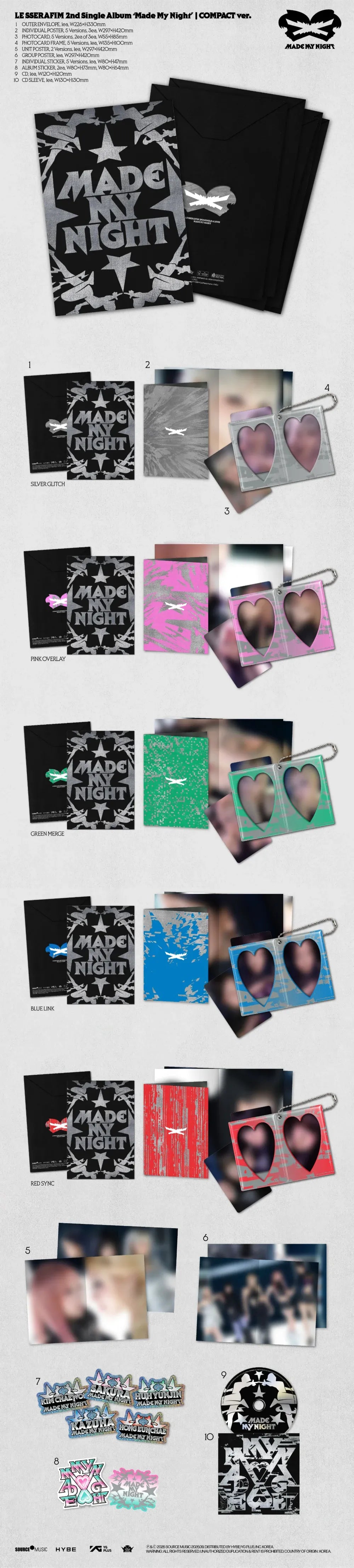 LE SSERAFIM Made My Night COMPACT album contents
