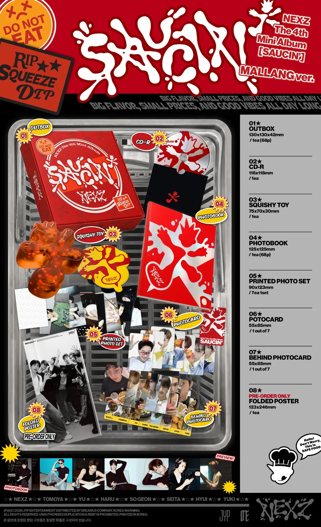 NEXZ SAUCIN Mallang Ver. contents
