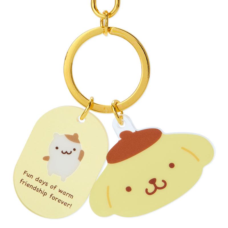 Sanrio Japan Acrylic Face Pompompurin Keychain