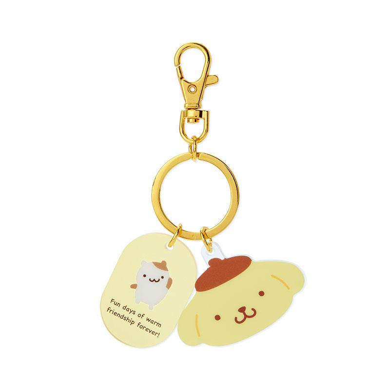 Sanrio Japan Acrylic Face Pompompurin Keychain