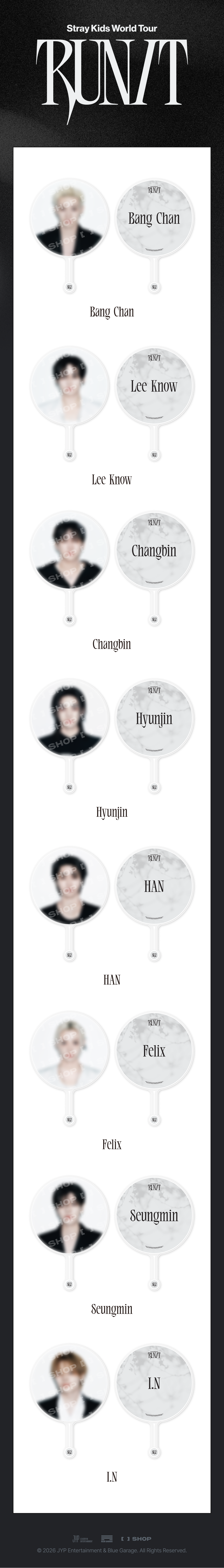 Stray Kids RUN IT MD Image Picket member details
