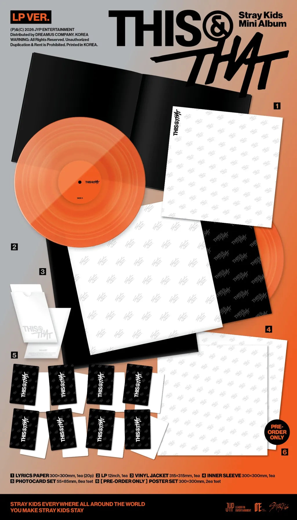 Stray Kids THIS & THAT Mini Album LP Ver. contents