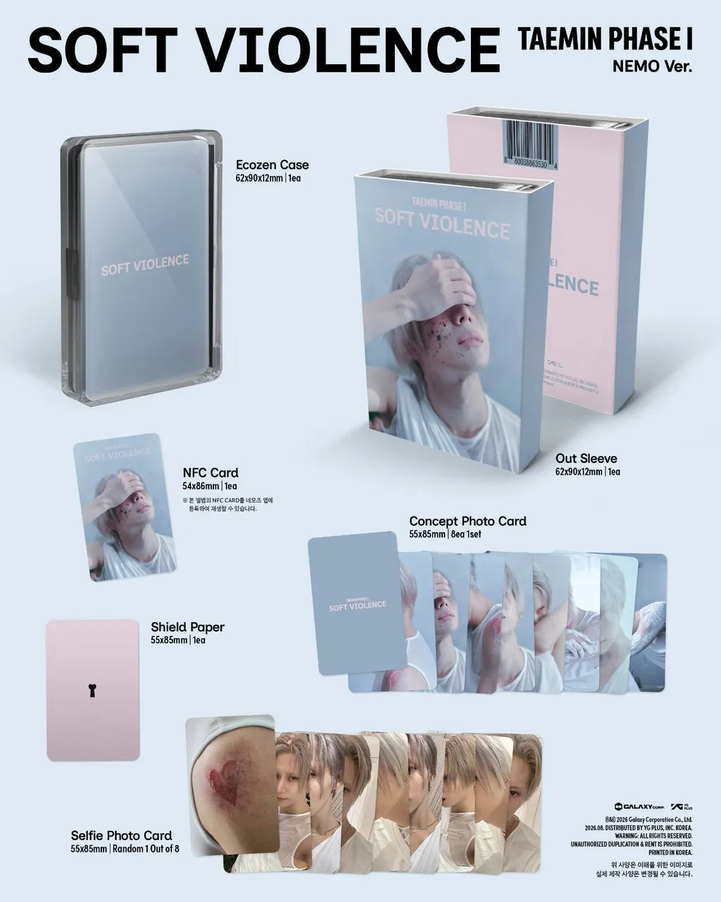 TAEMIN PHASE I SOFT VIOLENCE NEMO Ver contents