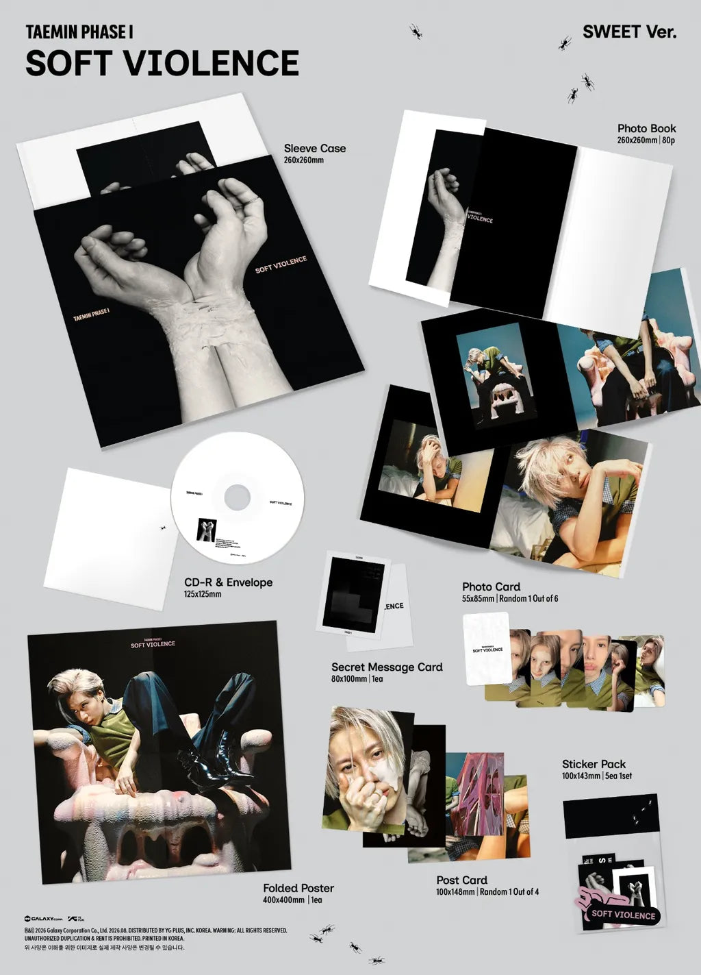 TAEMIN PHASE I SOFT VIOLENCE PHOTO BOOK SWEET Ver contents
