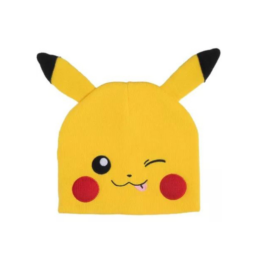 Pickachu Embroidered Beanie with ears