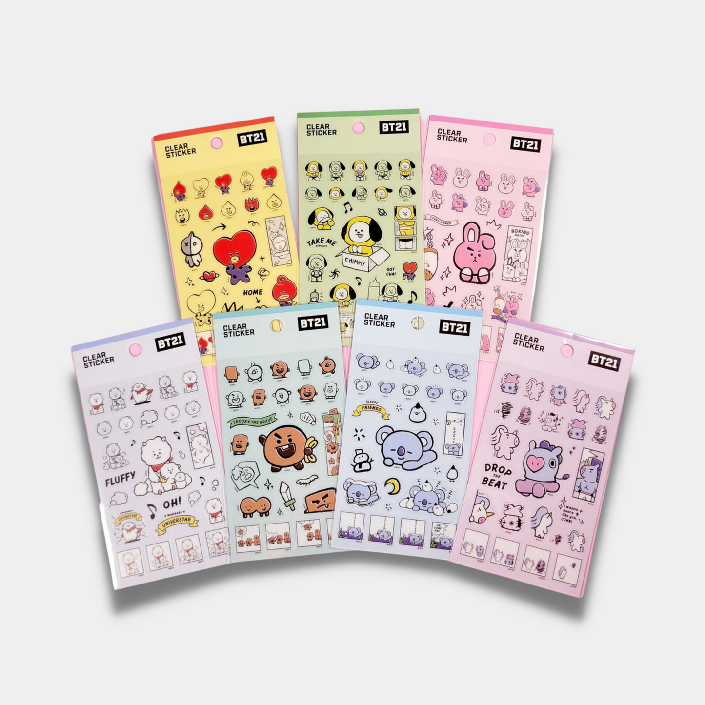 BT21 Clear Stickers