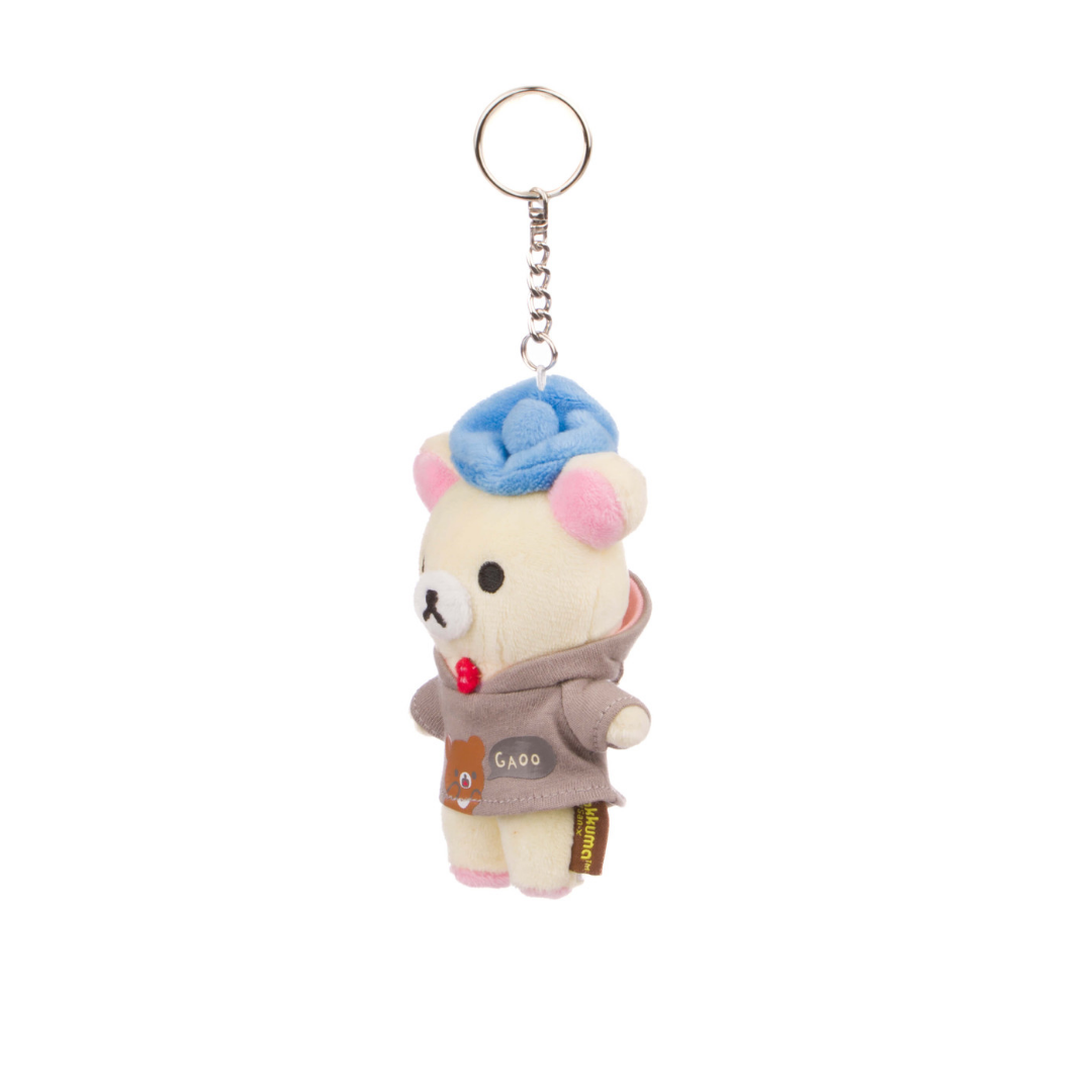 Korilakkuma Grey Hoodie plush keychain