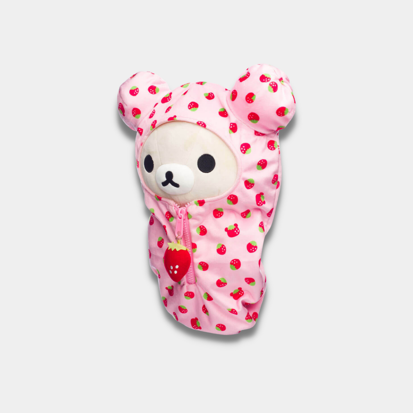 Korilakkuma Strawberry Pattern Pink Sleeping Bag Plush