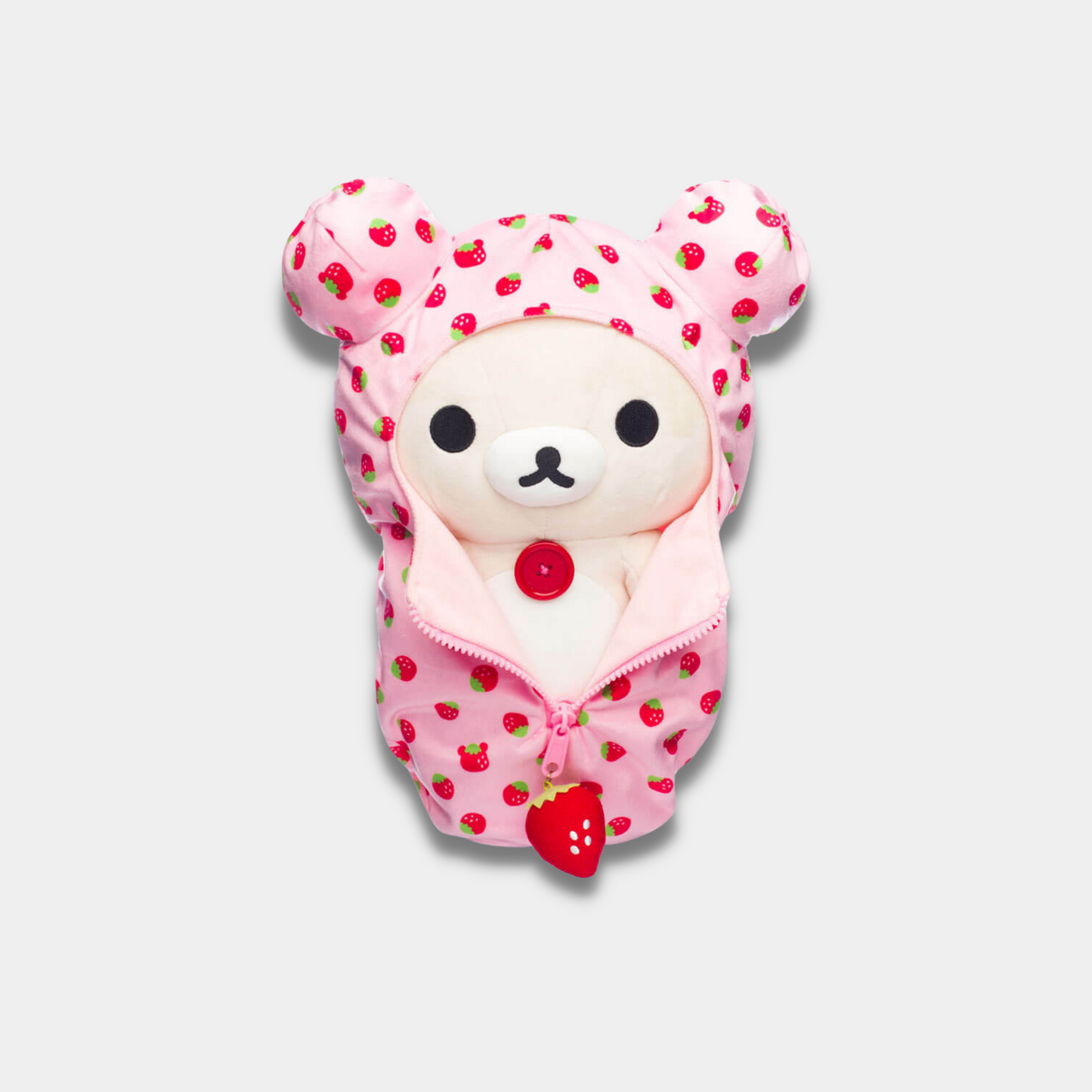 Korilakkuma Strawberry Pattern Pink Sleeping Bag Plush