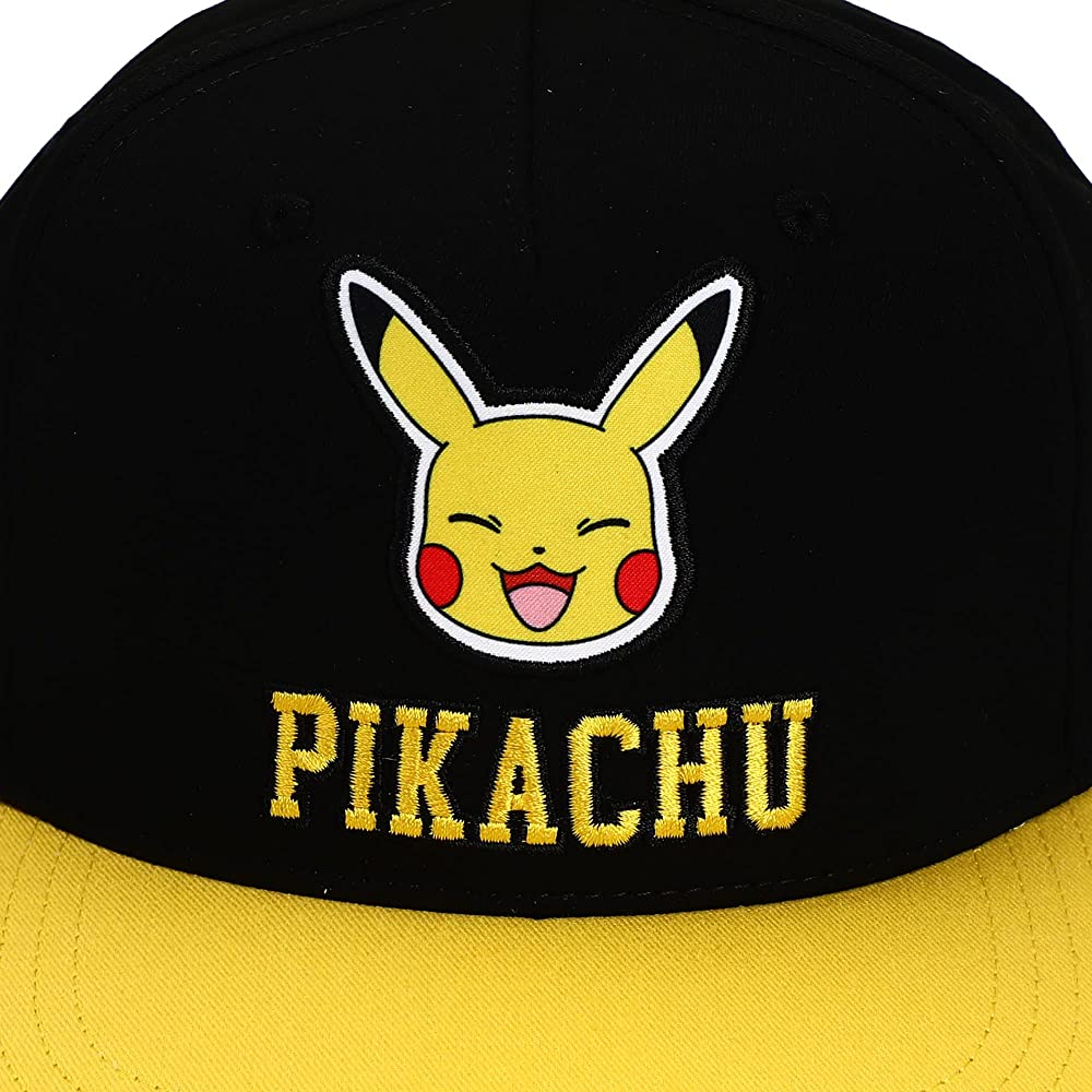 Pikachu Youth Black Snapback Cap