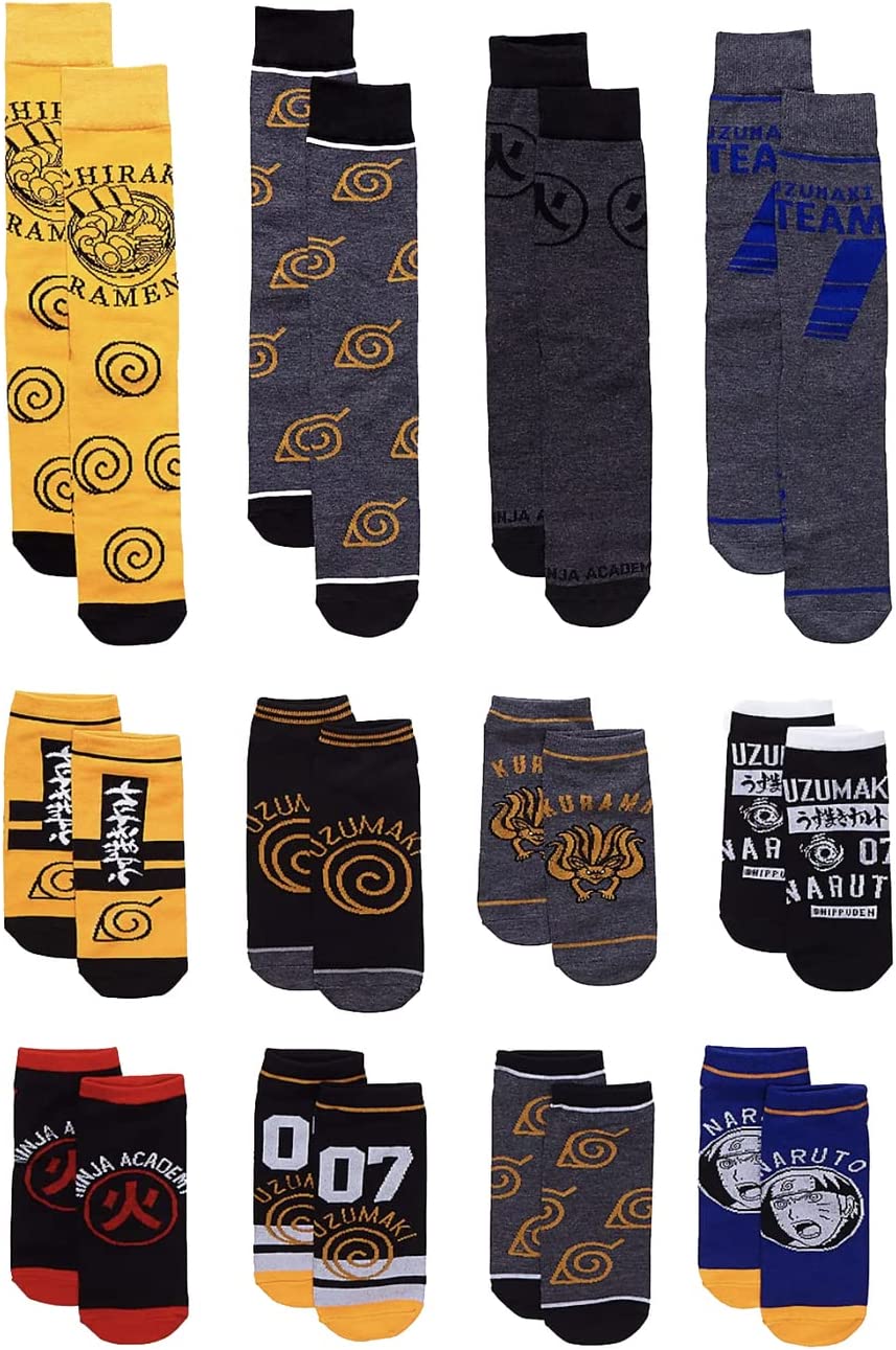 Naruto 12days of Socks Gift Set