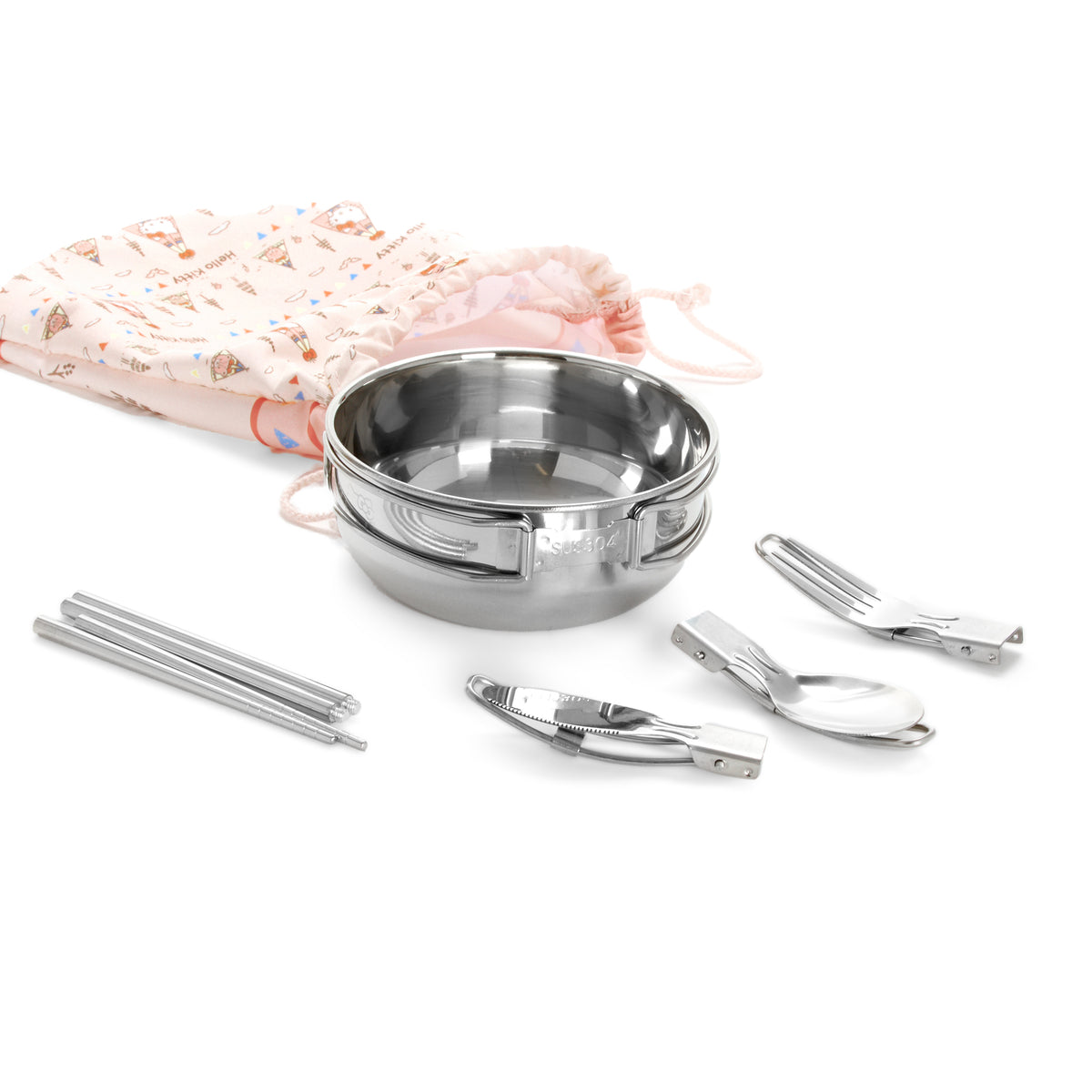 Hello Kitty Cutlery Set with Pouch