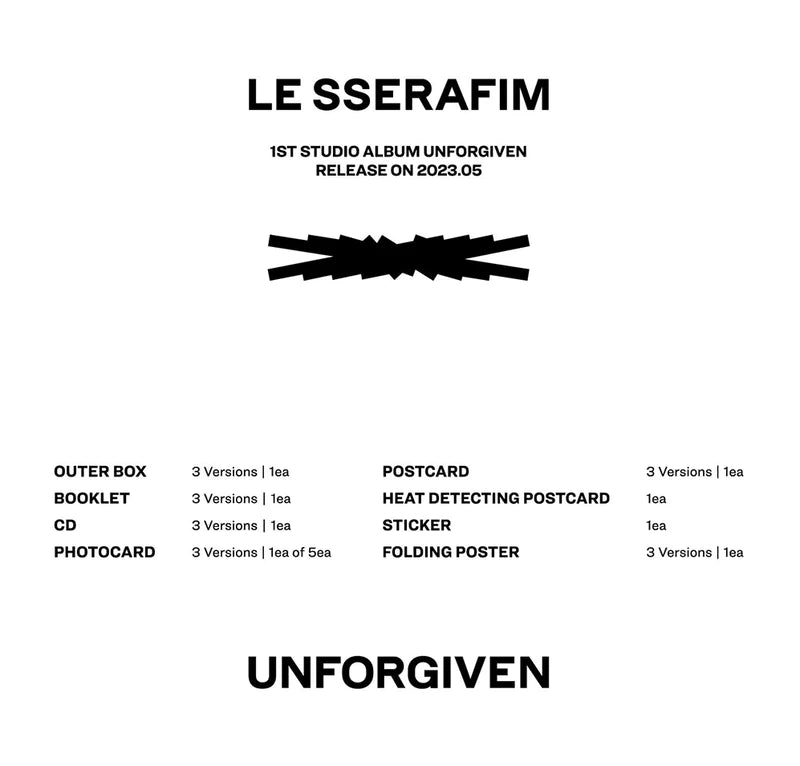 LE SSERAFIM 1ST STUDIO ALBUM [UNFORGIVEN]