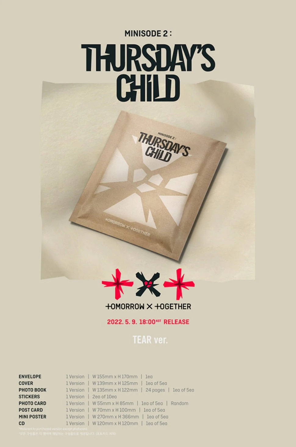 TXT 4TH MINI ALBUM [MINISODE 2 THURSDAY'S CHILD (TEAR VER.)]