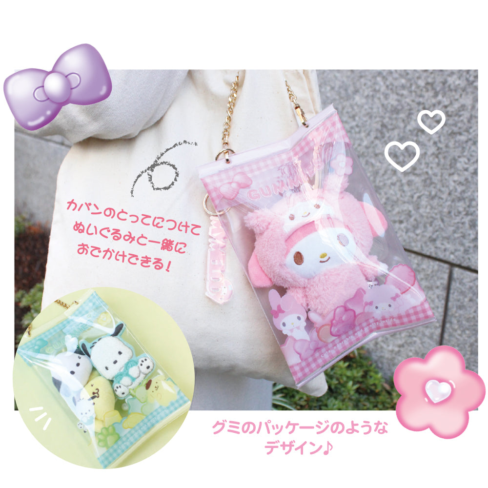 Sanrio Characters Package Style Odekake Pouch Kuromi & Badtz-Maru