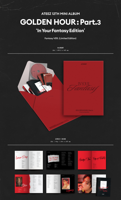 [PRE-ORDER] [MAKESTAR EXCLUSIVE] ATEEZ 12TH MINI ALBUM [GOLDEN HOUR : PART.3 ‘IN YOUR FANTASY EDITION’ (LIMITED)]