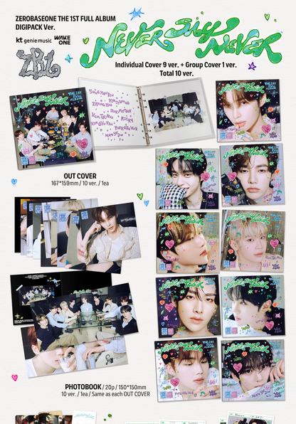 [PRE-ORDER] ZEROBASEONE 1ST FULL ALBUM [NEVER SAY NEVER/DIGIPACK VER.]