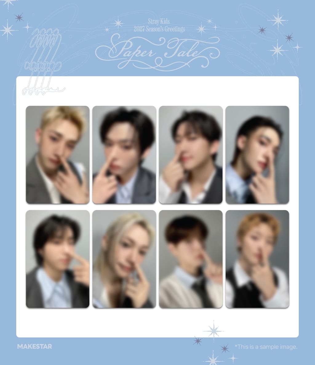 MAKESTAR Stray Kids Paper Tale photocard sample