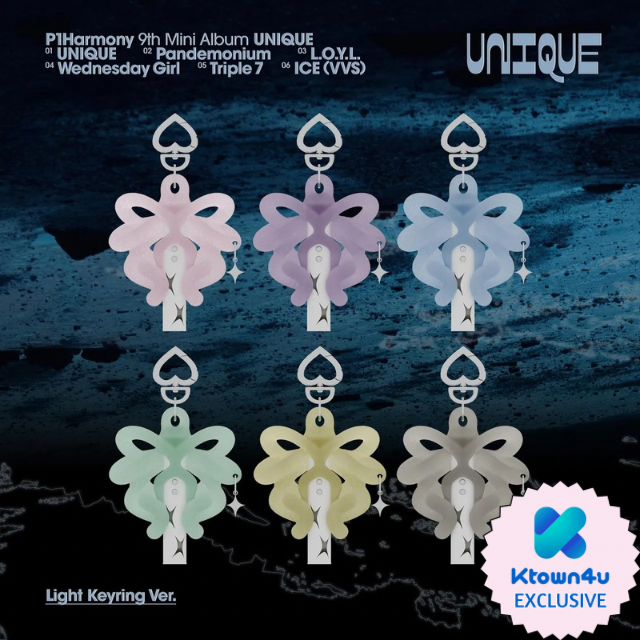 [Ktown4U EXCLUSIVE] P1HARMONY 9TH MINI ALBUM [UNIQUE / Light Keyring VER. (Limited Edition)]