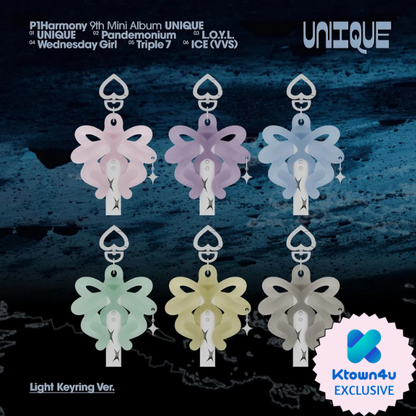 [Ktown4U EXCLUSIVE] P1HARMONY 9TH MINI ALBUM [UNIQUE / Light Keyring VER. (Limited Edition)]