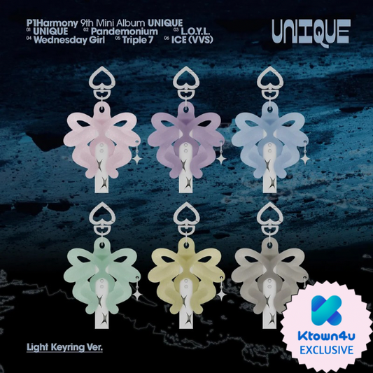 [PRE-ORDER] [Ktown4U EXCLUSIVE] P1HARMONY 9TH MINI ALBUM [UNIQUE / Light Keyring VER. (Limited Edition)]