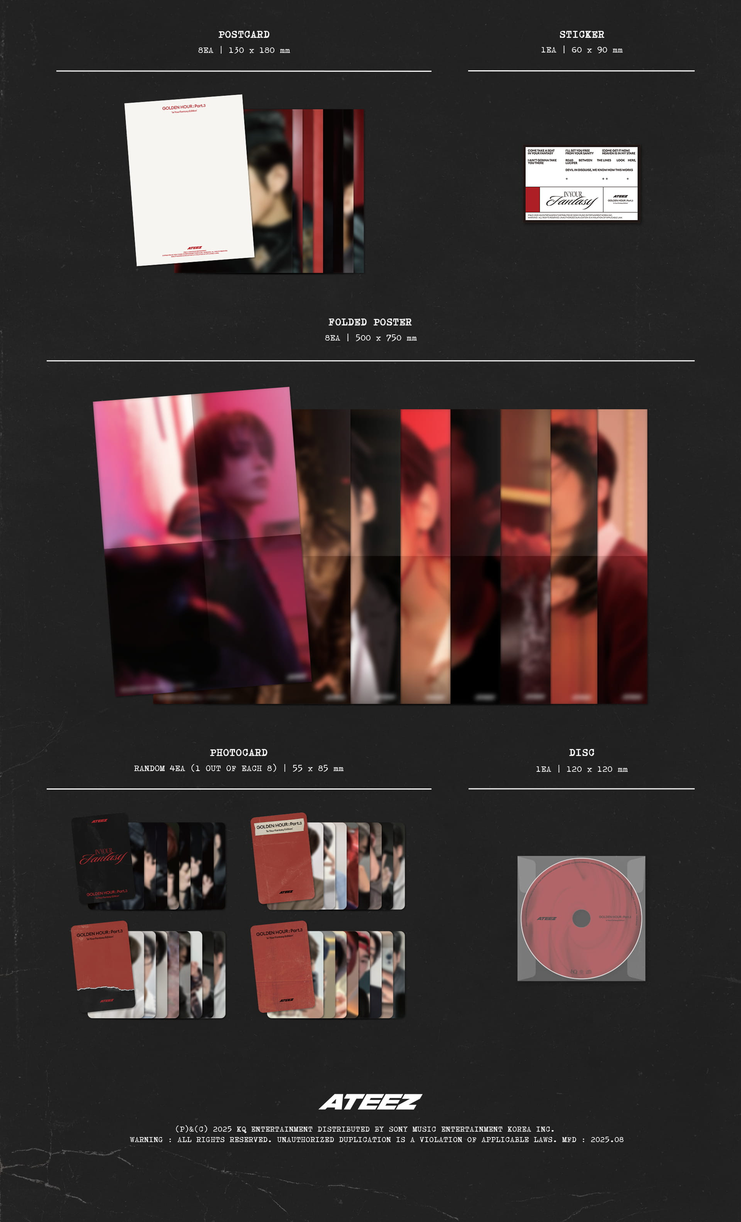 [PRE-ORDER] [MAKESTAR EXCLUSIVE] ATEEZ 12TH MINI ALBUM [GOLDEN HOUR : PART.3 ‘IN YOUR FANTASY EDITION’ (LIMITED)]