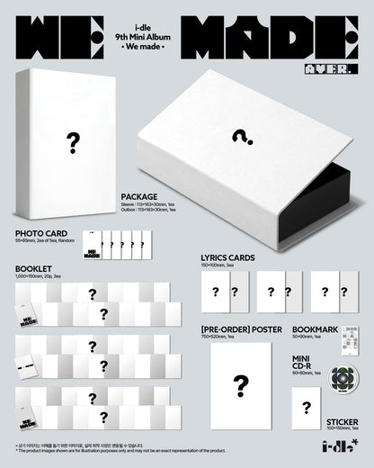 [PRE-ORDER] i-dle 9th MINI ALBUM [We Made/A Ver.]