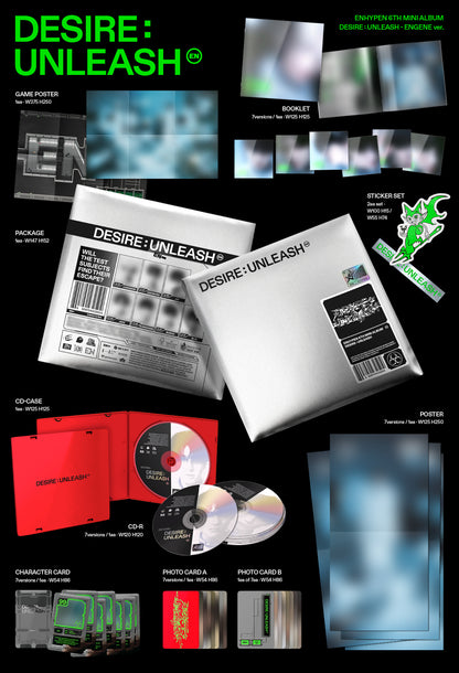 [PRE-ORDER] ENHYPEN 6TH MINI ALBUM [DESIRE : UNLEASH/ENGENE Ver.]