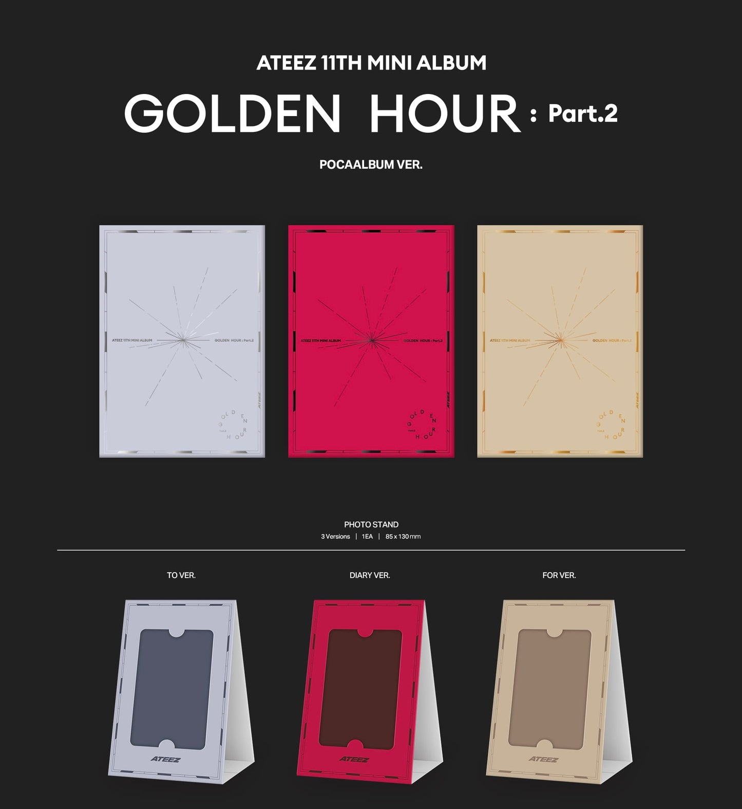 [MAKESTAR EXCLUSIVE] ATEEZ 11TH MINI ALBUM [GOLDEN HOUR : Part.2/POCA (SUNFLOWER)Ver.]