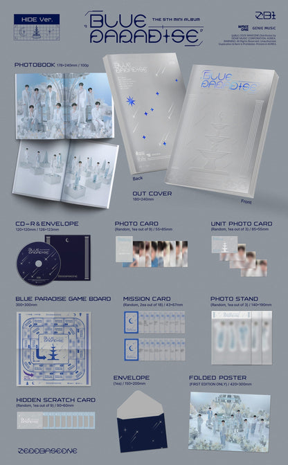 [MAKESTAR EXCLUSIVE] ZEROBASEONE THE 5TH MINI ALBUM [BLUE PARADISE/STANDARD VER.] product image