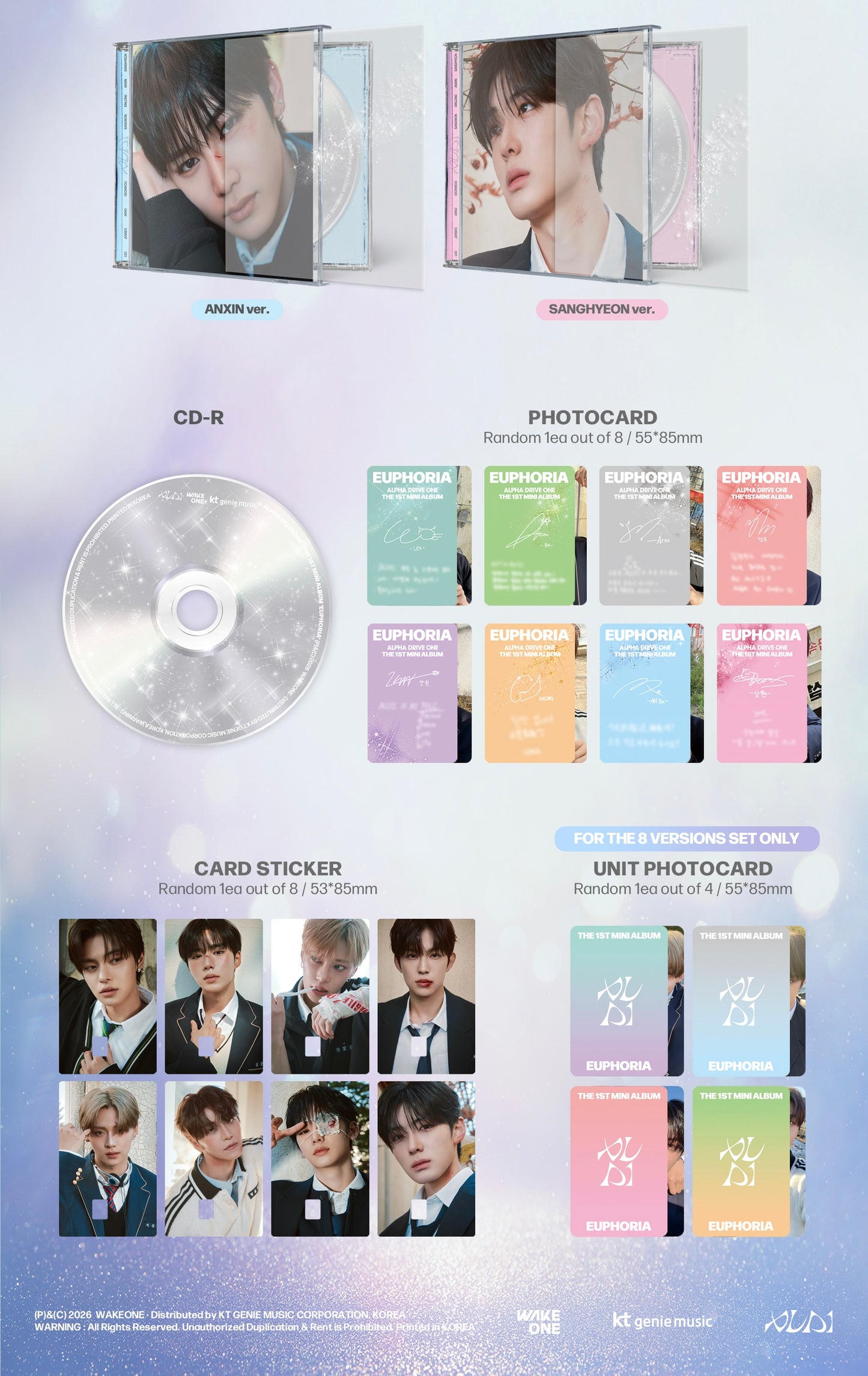 [MAKESTAR EXCLUSIVE ]ALPHA DRIVE ONE THE 1ST MINI ALBUM [EUPHORIA/JEWEL CASE Ver.]