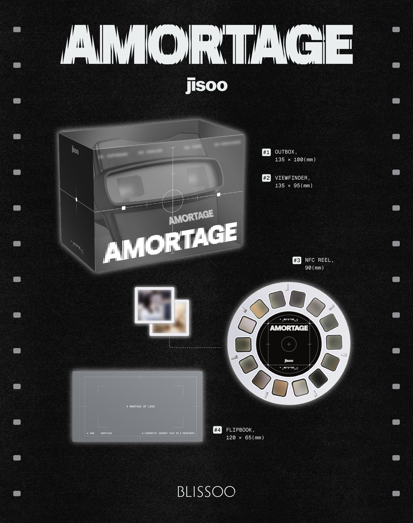 [MAKESTAR EXCLUSIVE][PRE-ORDER] JISOO 1ST MINI ALBUM (AMORTAGE/REELS Ver.)