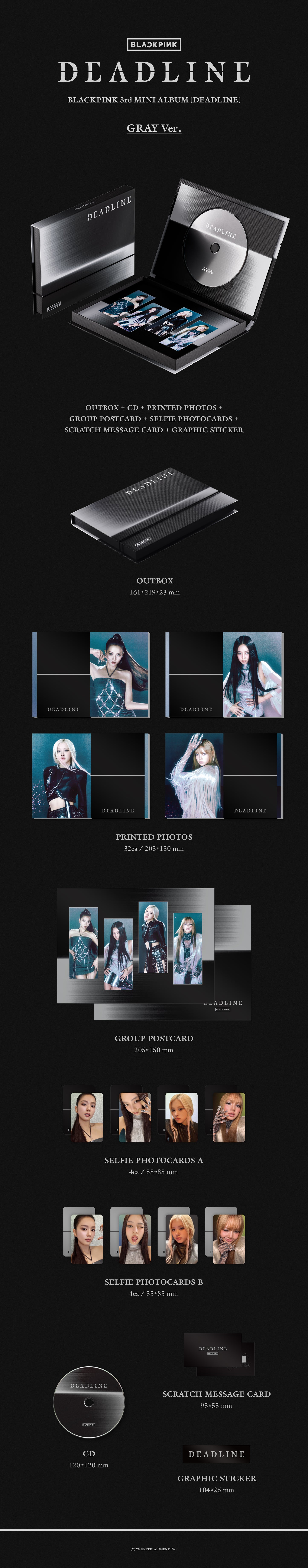 [MAKESTAR EXCLUSIVE] BLACKPINK 3rd MINI ALBUM [DEADLINE/GRAY Ver.]