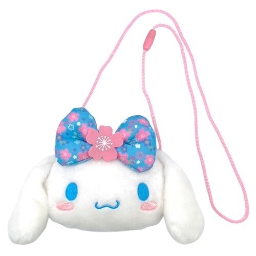 Cinnamoroll cherry blossom kimono face pochette with pink crossbody cord