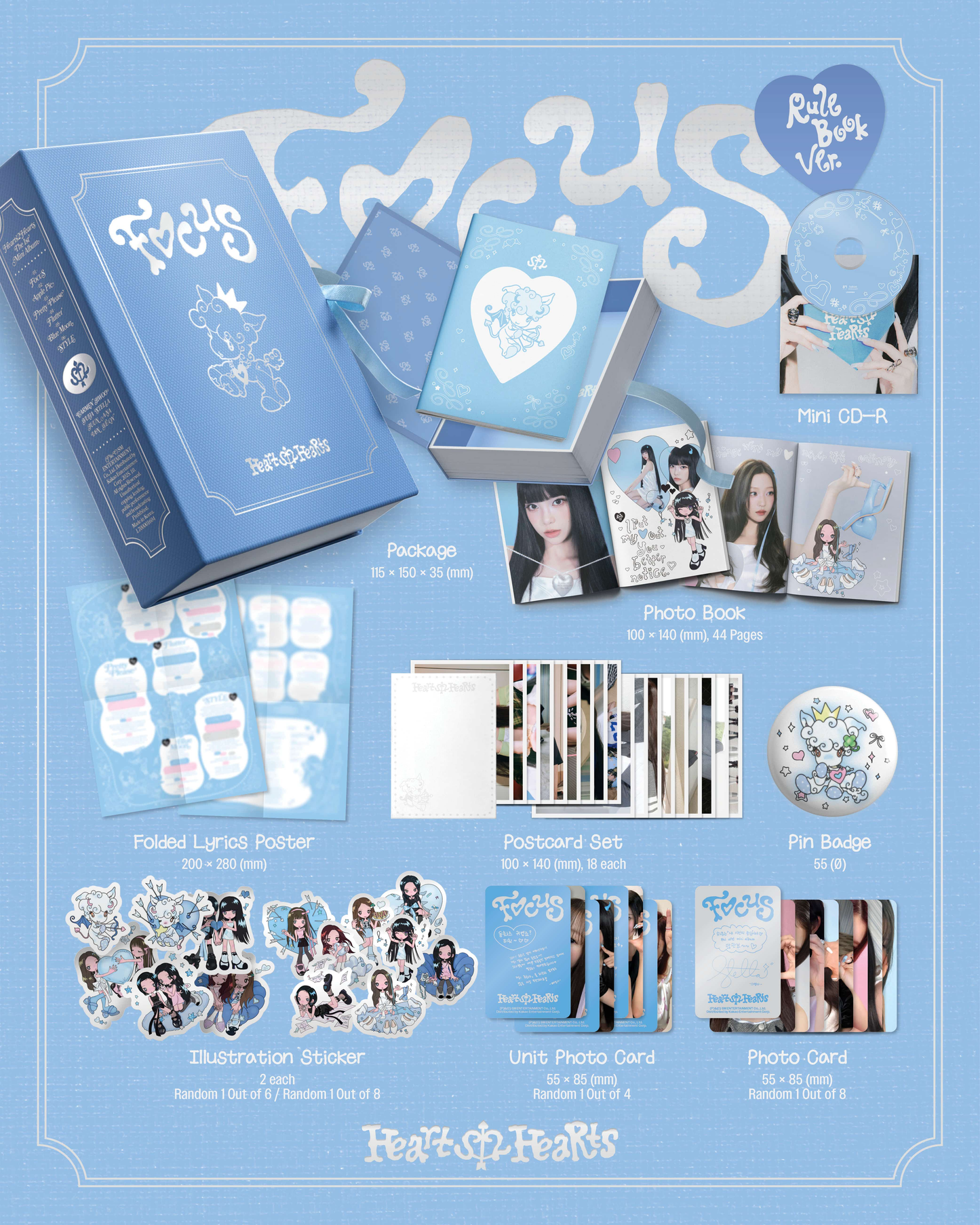HEARTS2HEARTS 1ST MINI ALBUM [FOCUS/Rule Book Ver.]