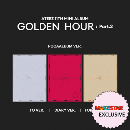 [MAKESTAR EXCLUSIVE] ATEEZ 11TH MINI ALBUM [GOLDEN HOUR : Part.2/POCA(HUGME) Ver.]